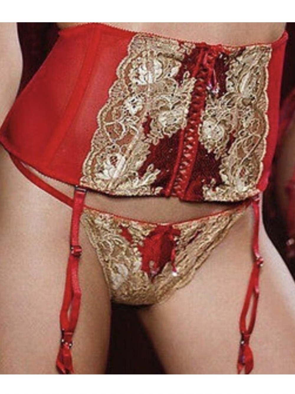 VS Seduction Lace Garter Waist Cincher belt M/L